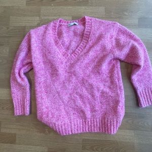 Zara Full Length Pink Sweater V-Neck
